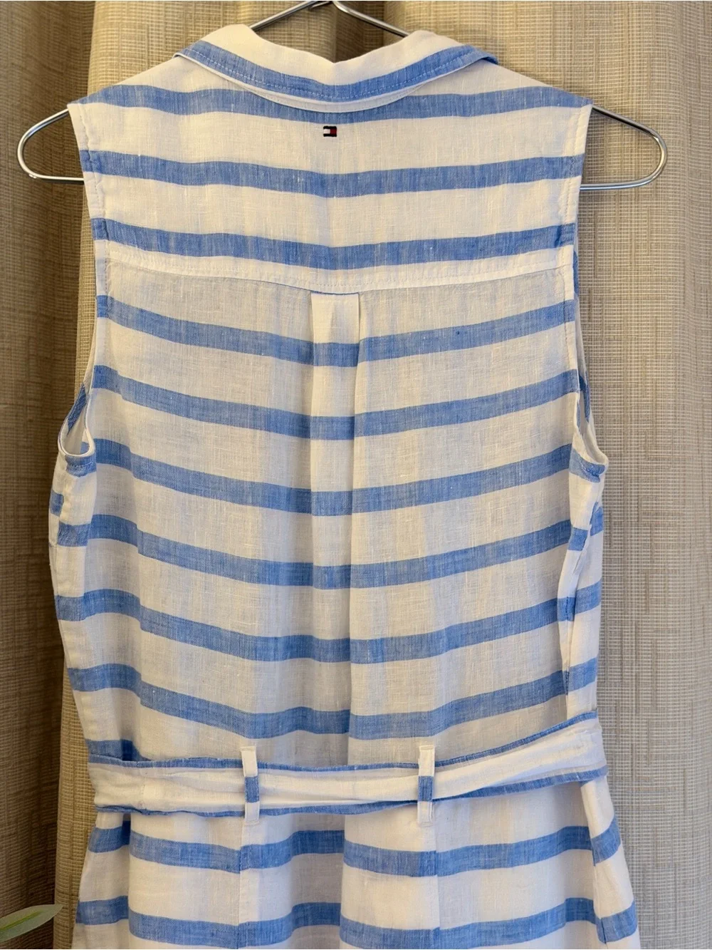 Tommy Hilfiger Women’s Sleeveless Blue & White Striped Summer Dress - Picture 7 of 15